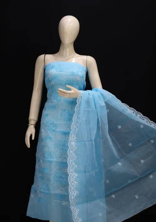 Elegant Kota Doria Soft Cotton Dress Material – Lightweight, Breathable & Handcrafted Perfection